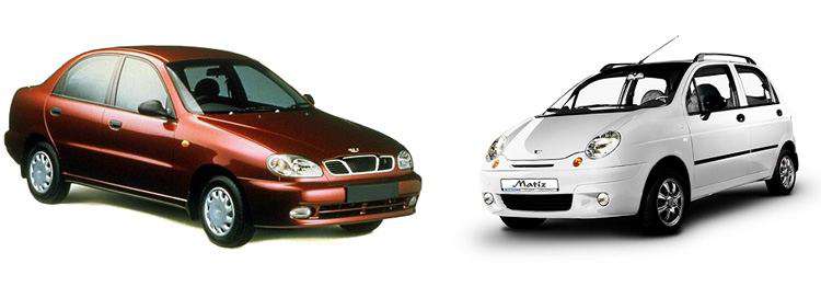 Daewoo Lanos and Matiz 1996